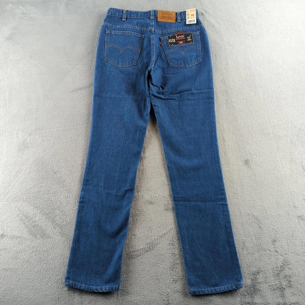Vintage 80s Levis Orange Tab‎ Jeans 33x32 (Fits 30x32) Blue 631 Slim Canada NEW